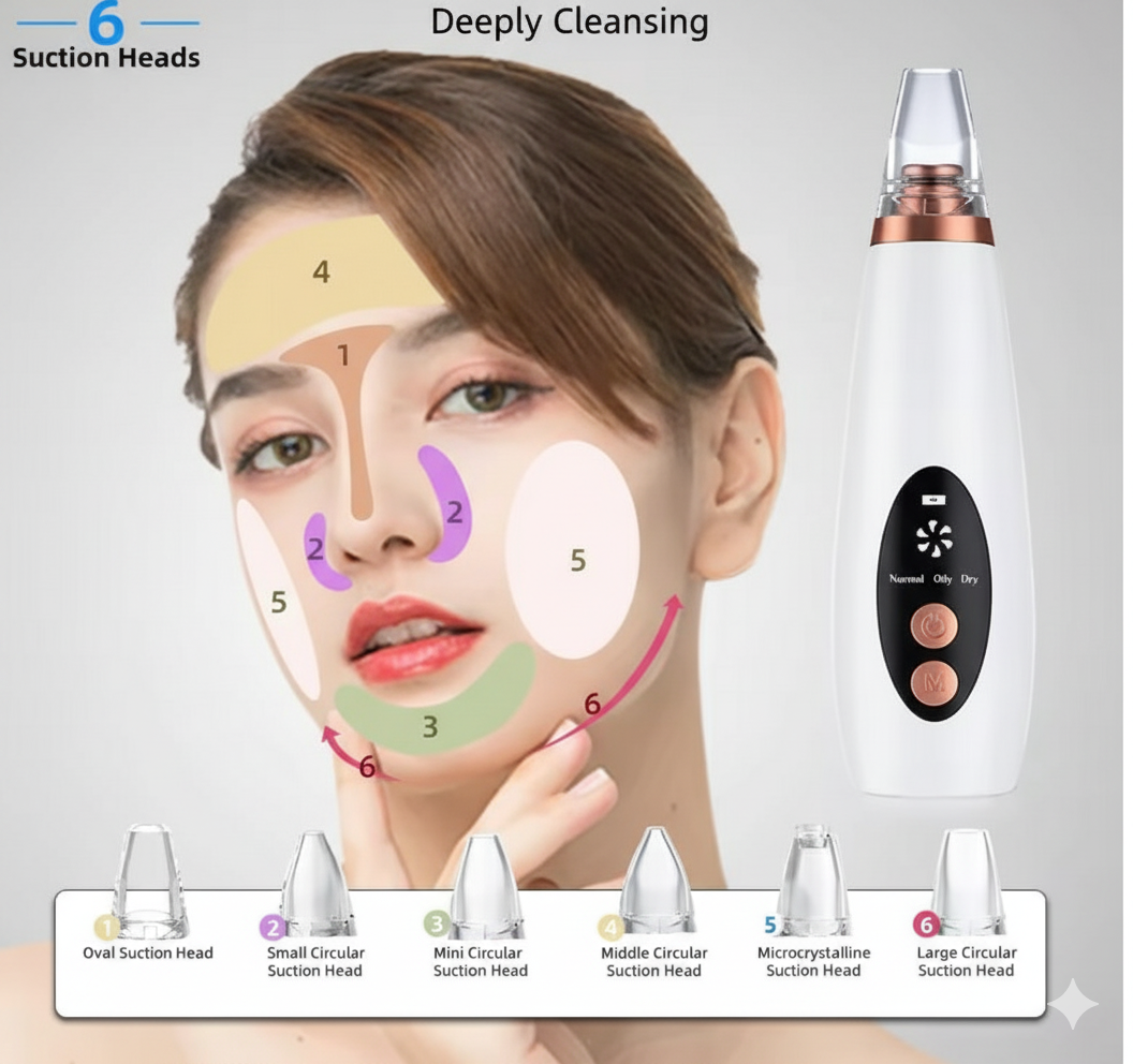 PERFLU Multi-function Blackhead Remover Tools | Electric Derma suction Machine